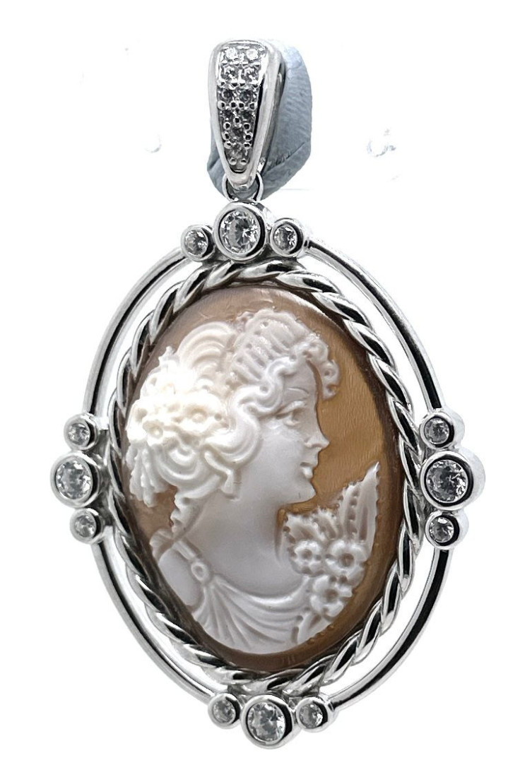 Colgante camafeo plata