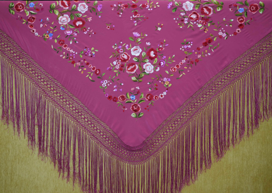 Mantón mano seda 140cm