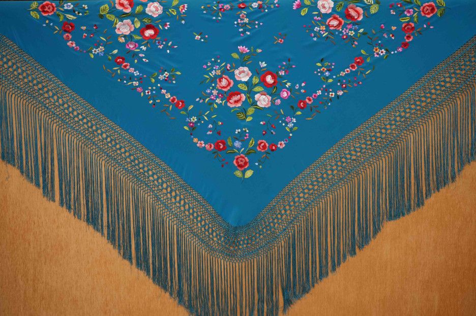 Mantón mano seda 140cm