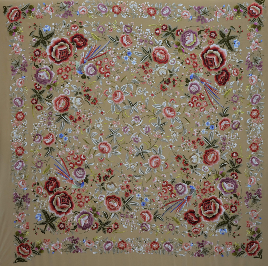 Mantón mano seda 140cm