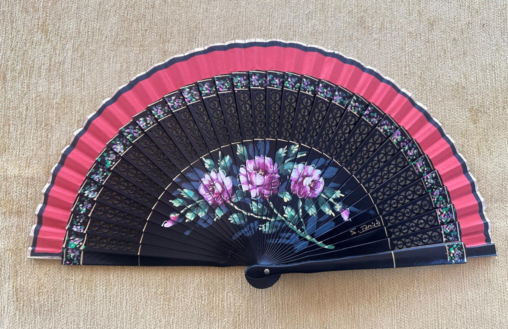Abanico rosas