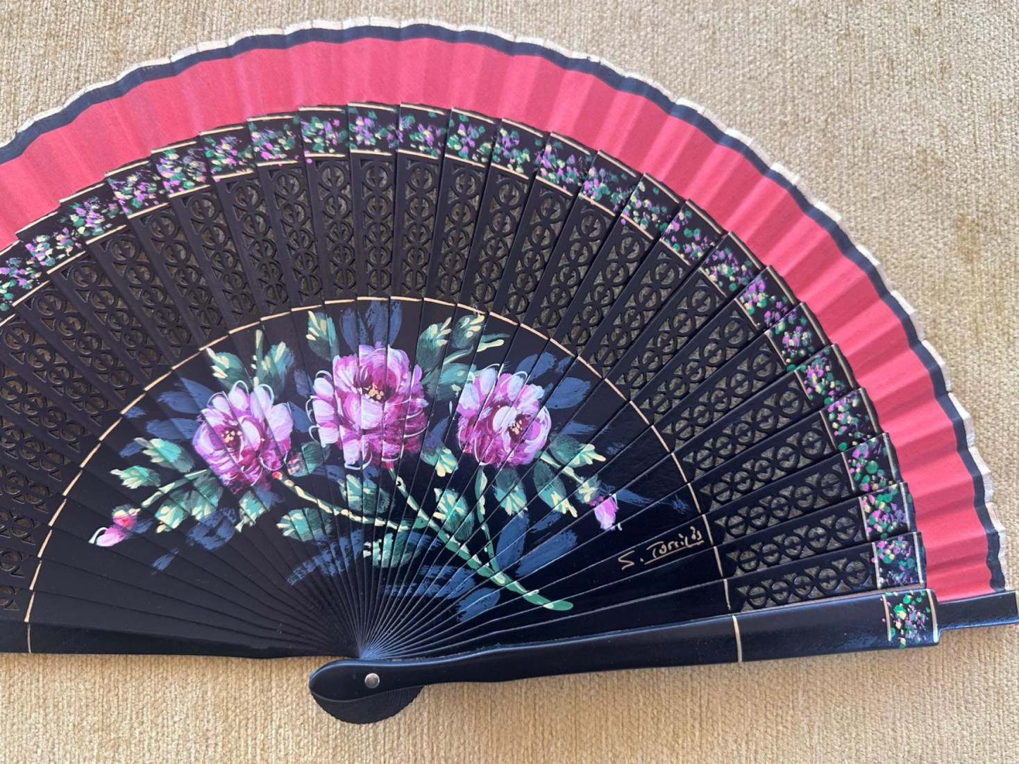 Abanico rosas