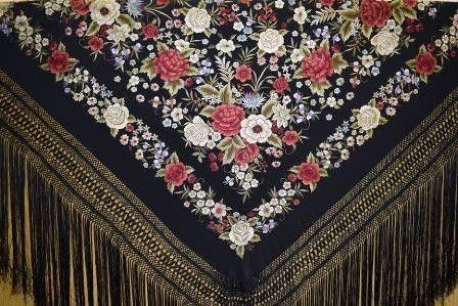 Mantón mano seda 140cm