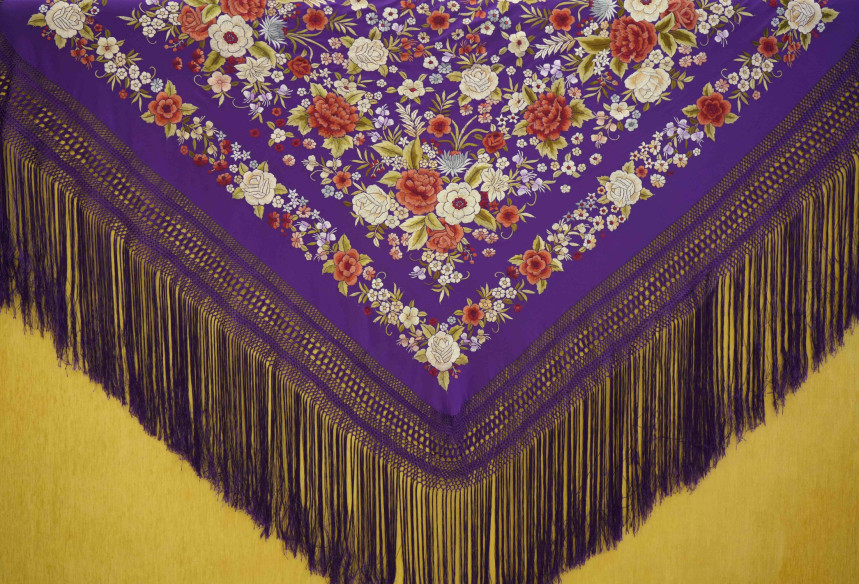 Mantón mano seda 140cm