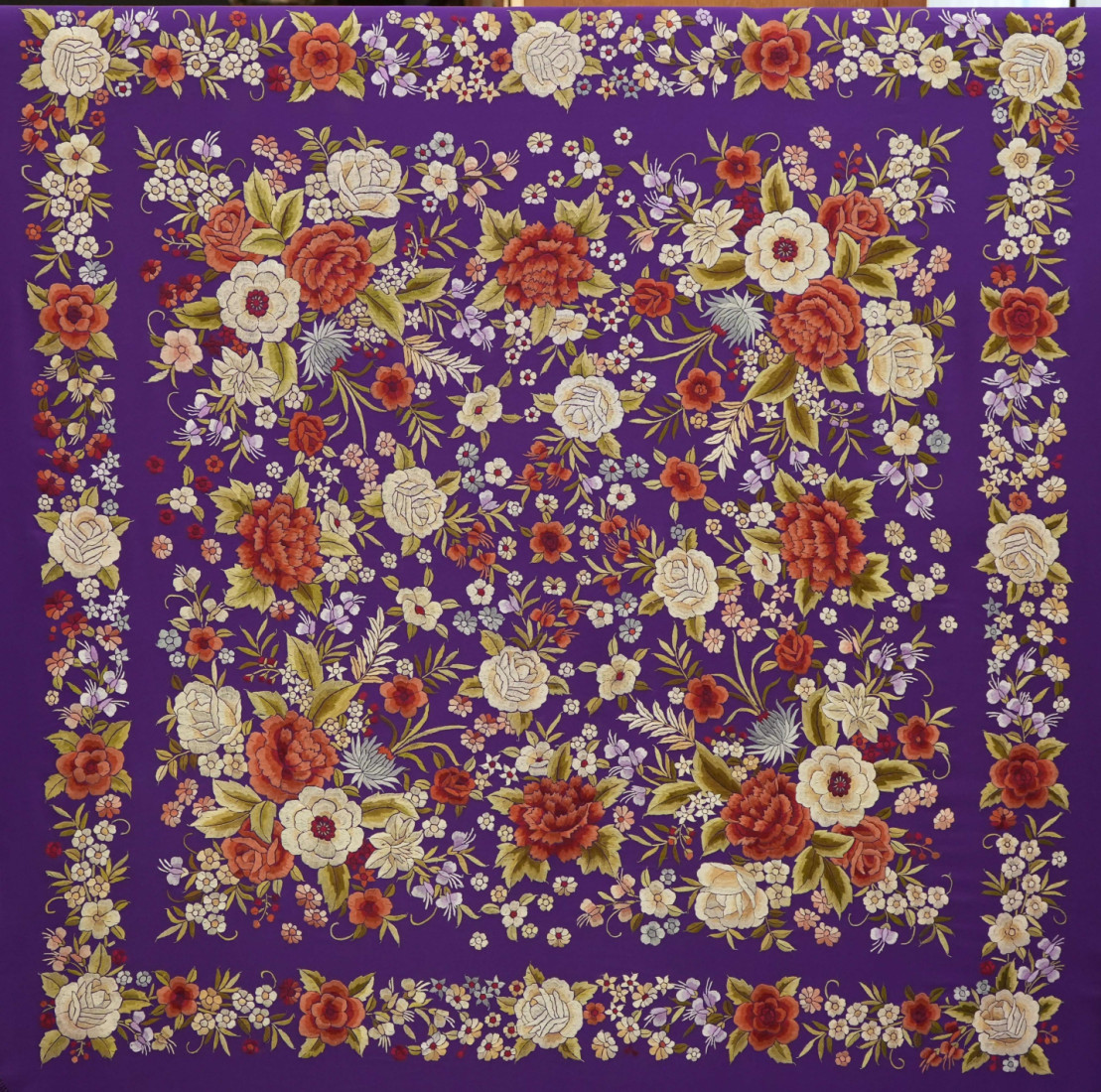 Mantón mano seda 140cm