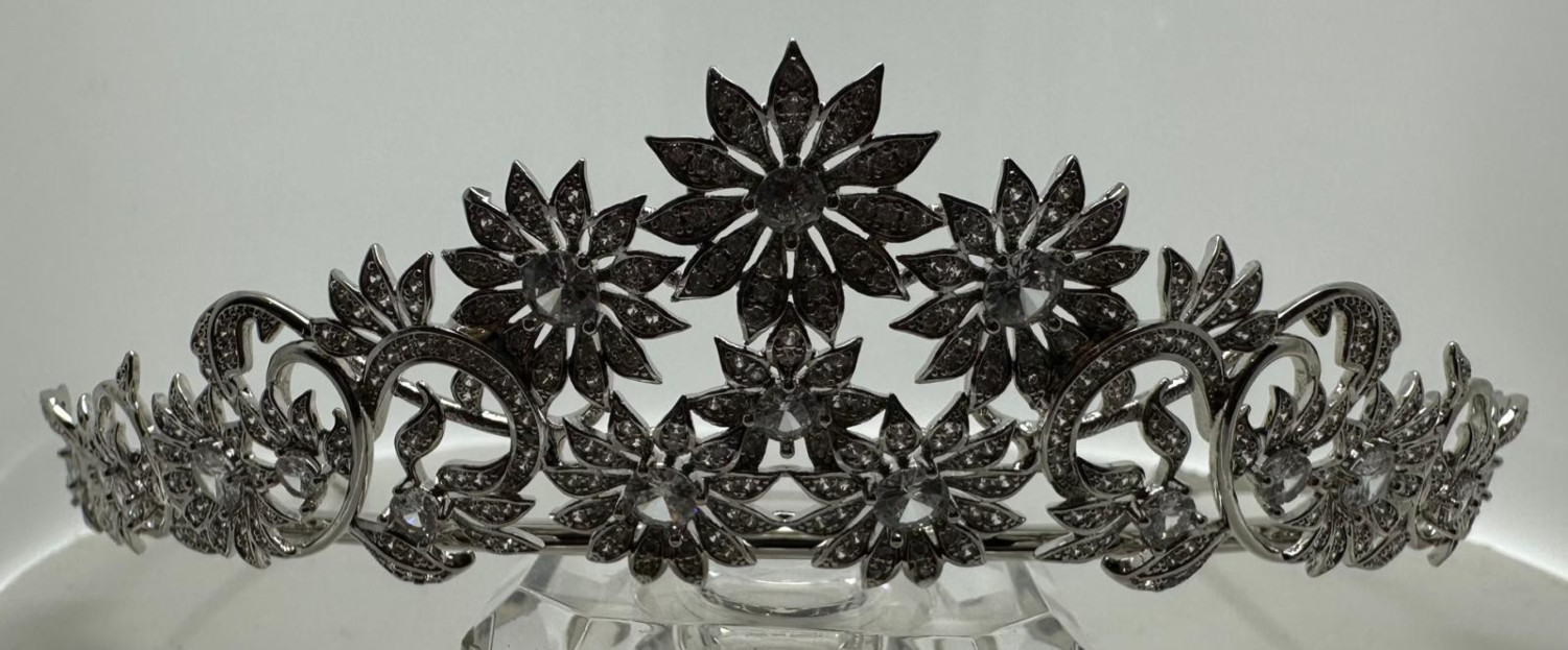 Tiara rodio flores