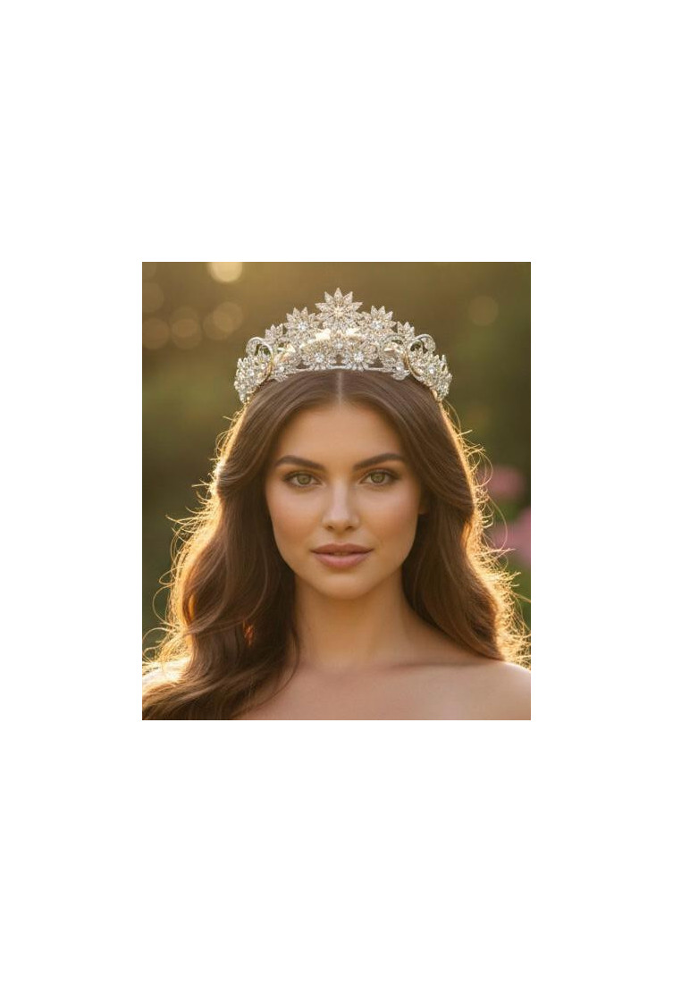 Tiara rodio flores