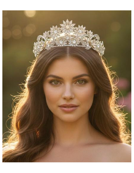 Tiara rodio flores