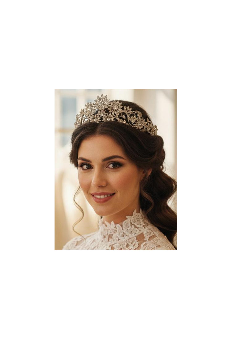 Tiara rodio flores