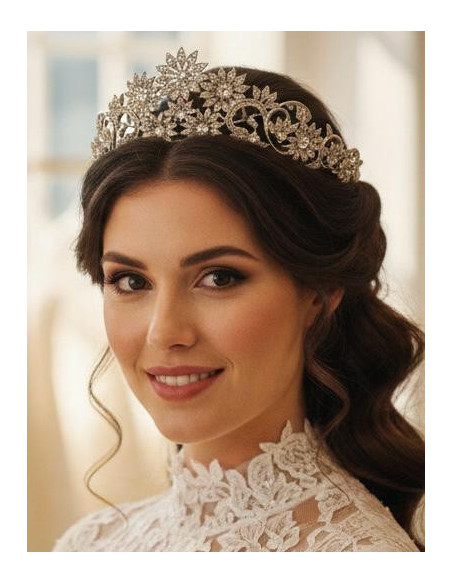 Tiara rodio flores