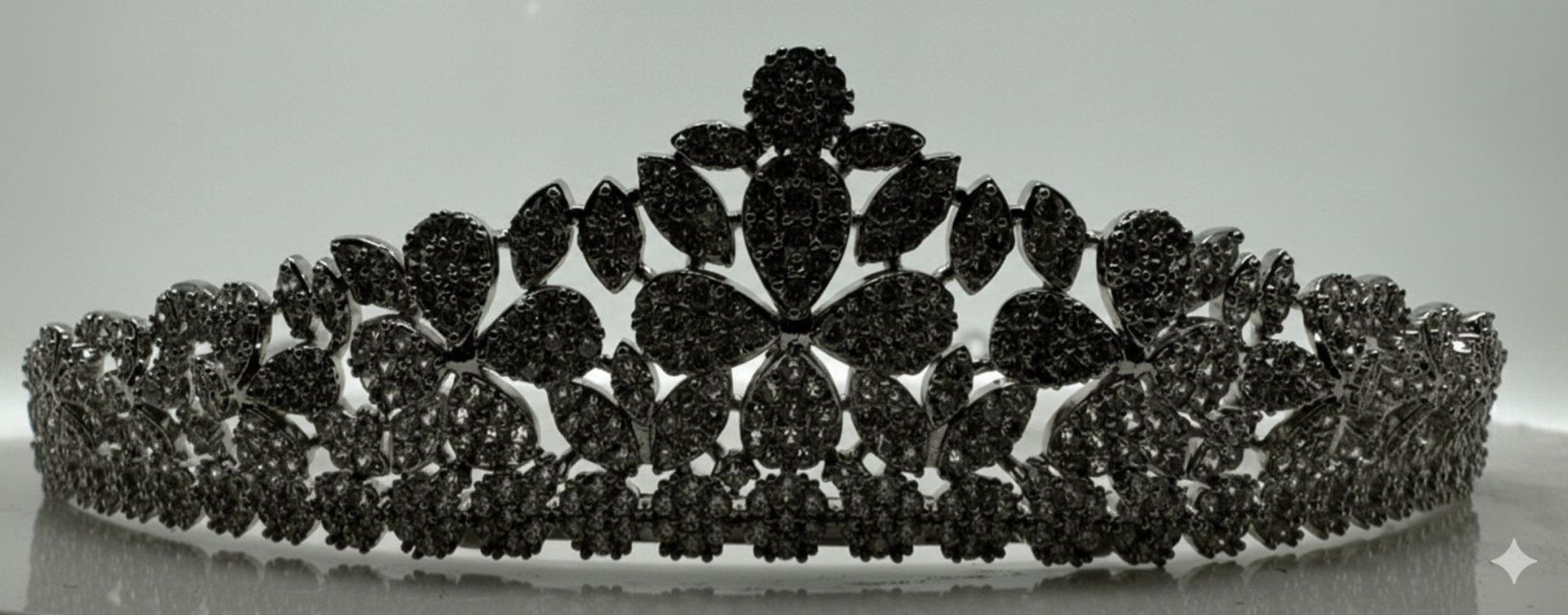 Tiara rodio flores