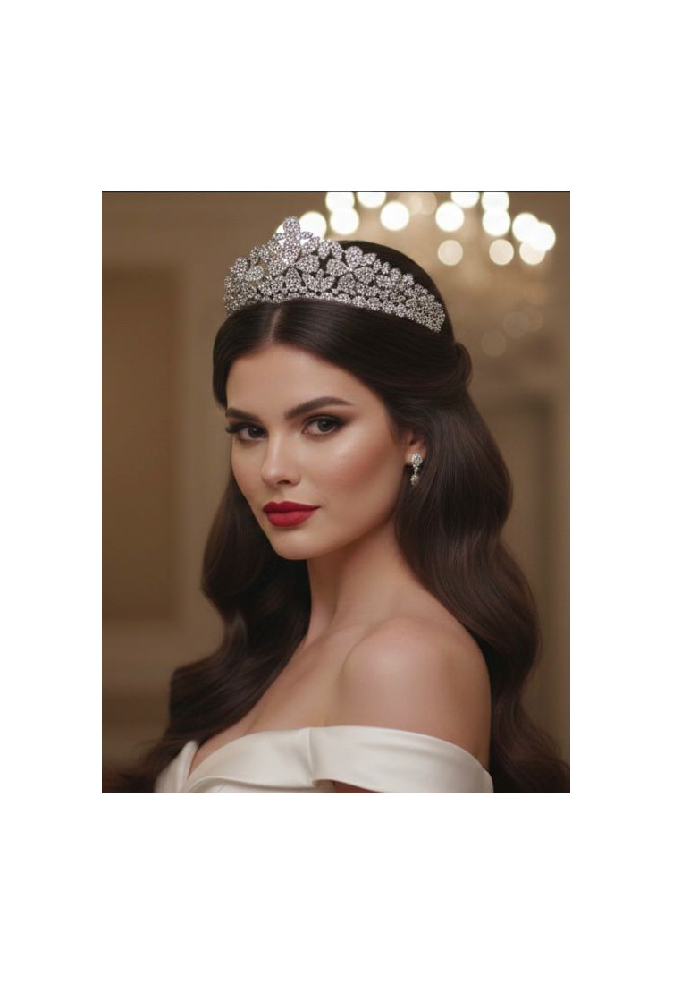 Tiara rodio flores