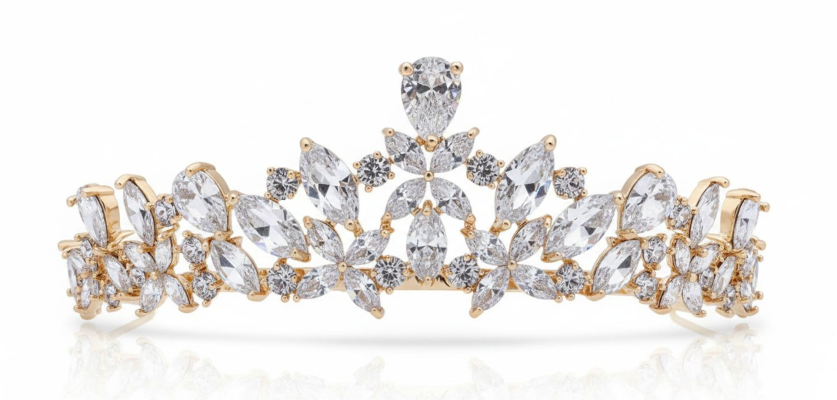 Tiara rodio dorada