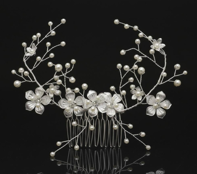 Aplique flores rodio