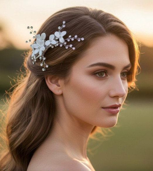 Aplique flores nácar