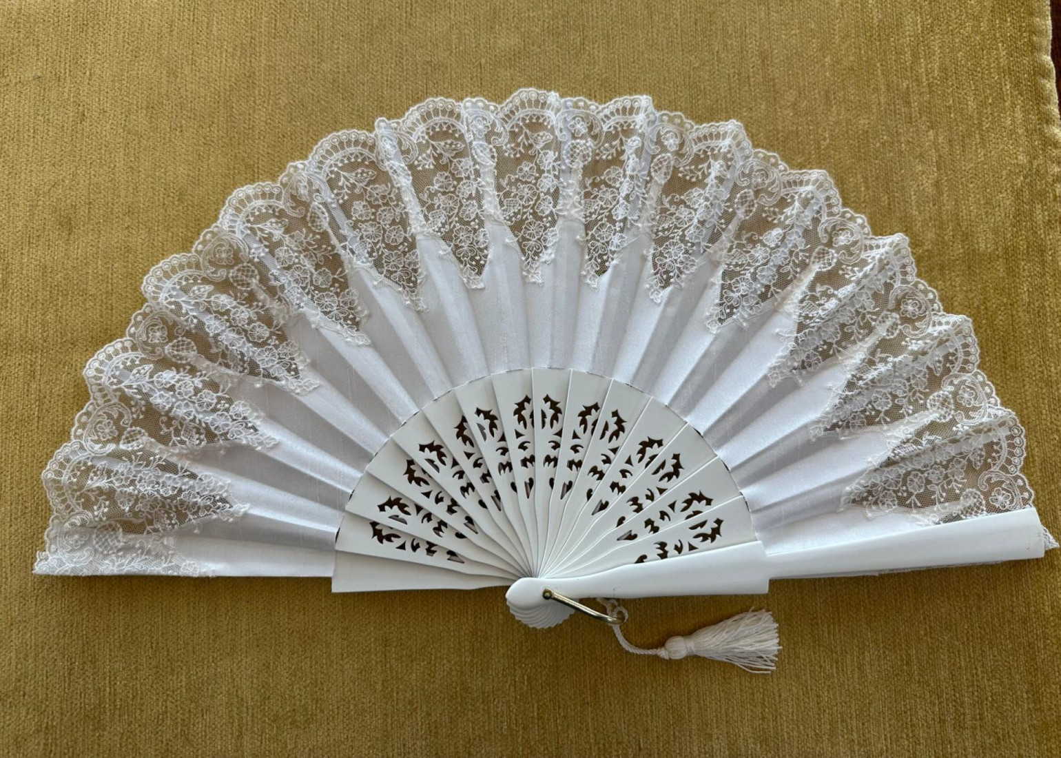 Abanico encaje novia