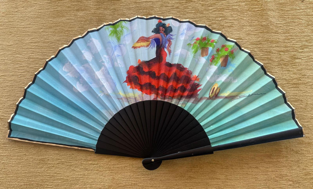 Abanico semi pericón flamenca
