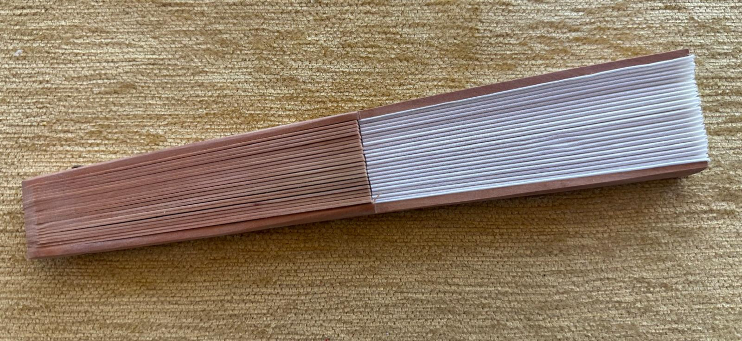 Abanico liso tela marfil