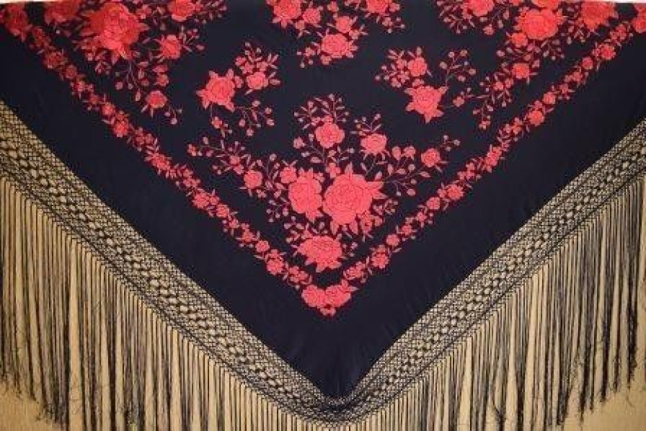 Mantón mano seda 140cm