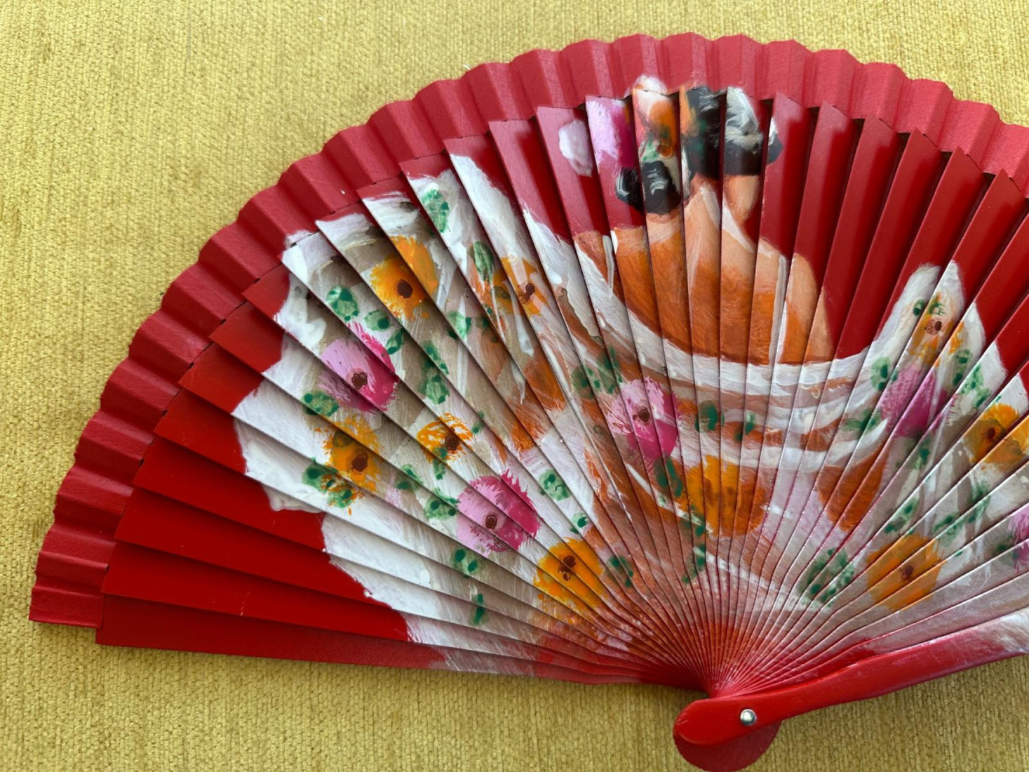 Abanico flamenca mantón