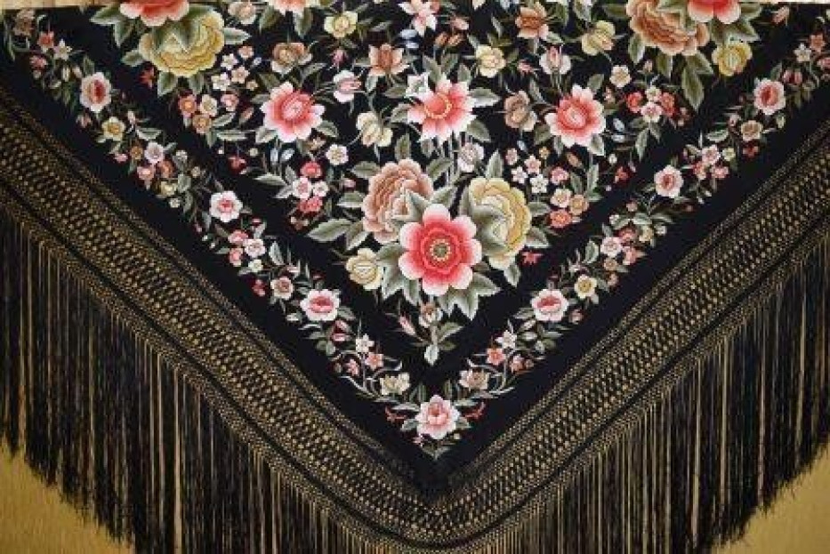 Mantón mano seda 140cm