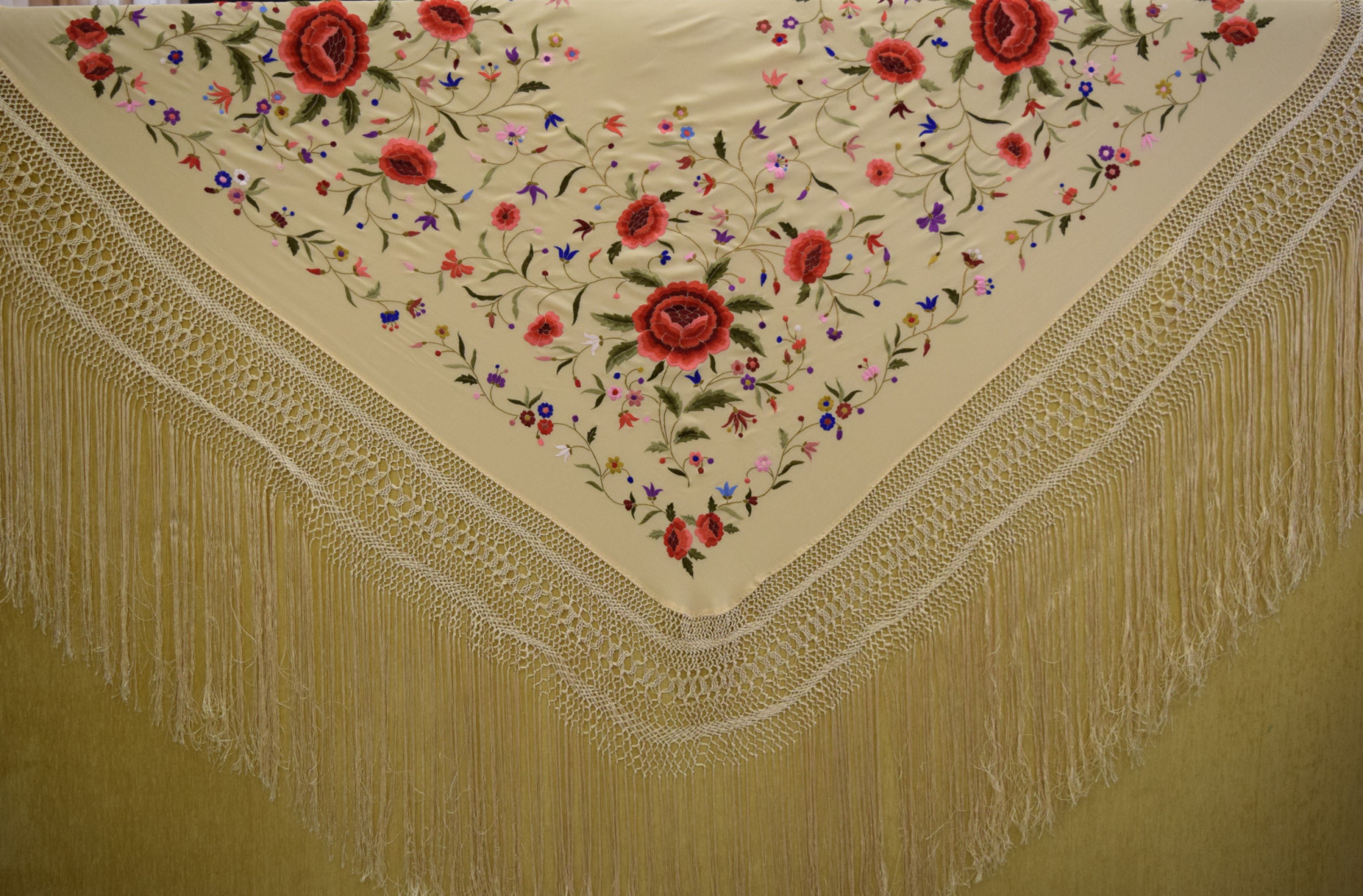 Mantón mano seda 140CM