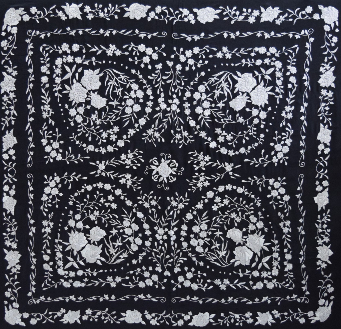 Mantón mano seda 140cm