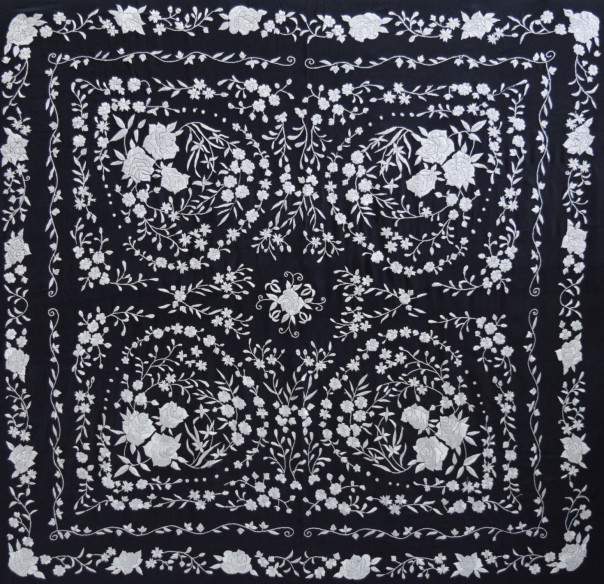 Mantón mano seda 140cm
