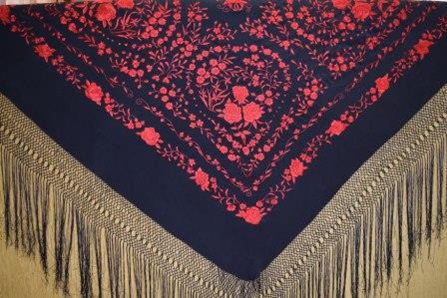 Mantón mano seda 140cm