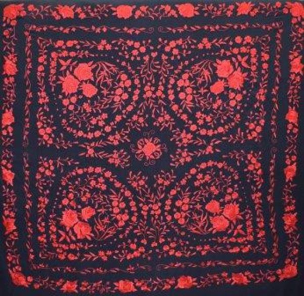 Mantón mano seda 140cm