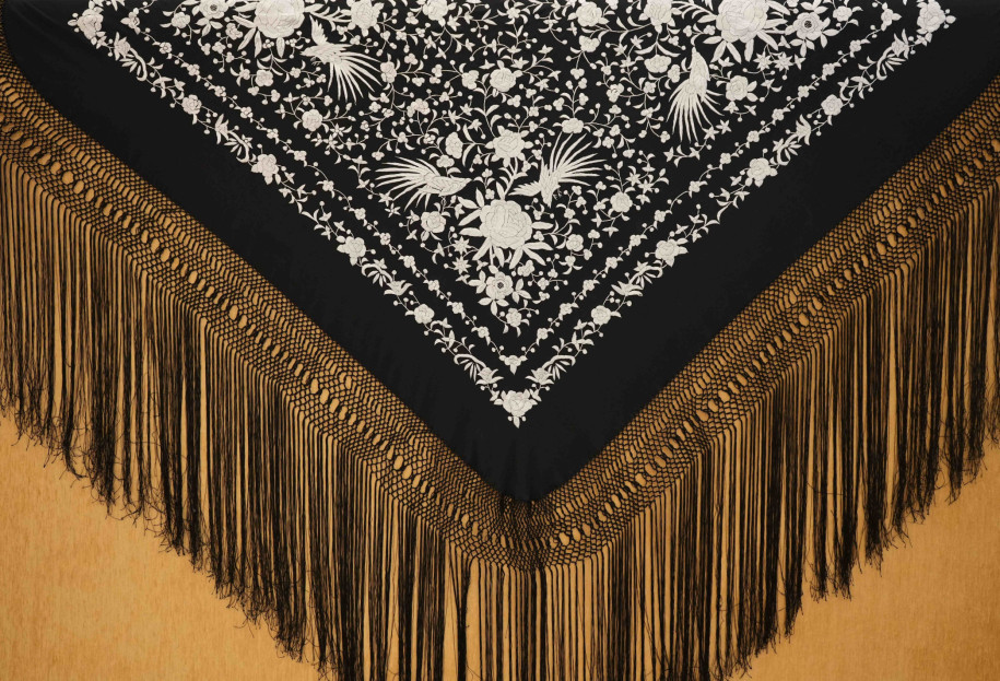 Mantón mano seda 140cm