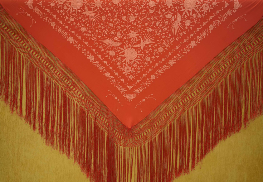 Mantón mano seda 140cm