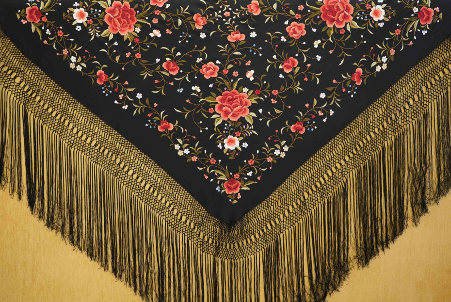 Mantón mano seda 140cm