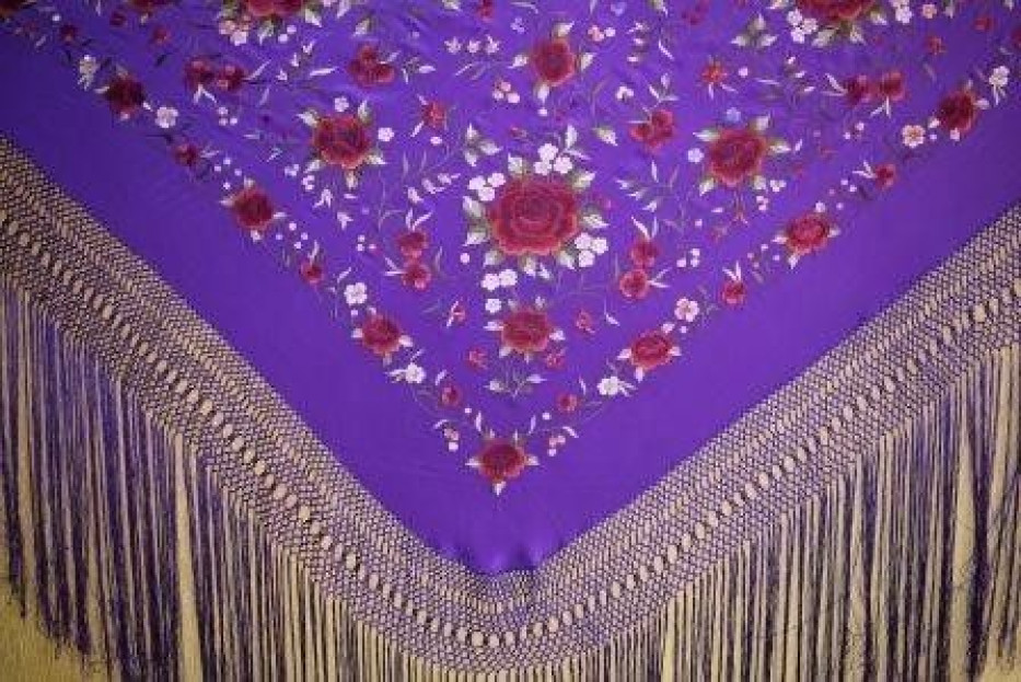 Mantón mano seda 130cm