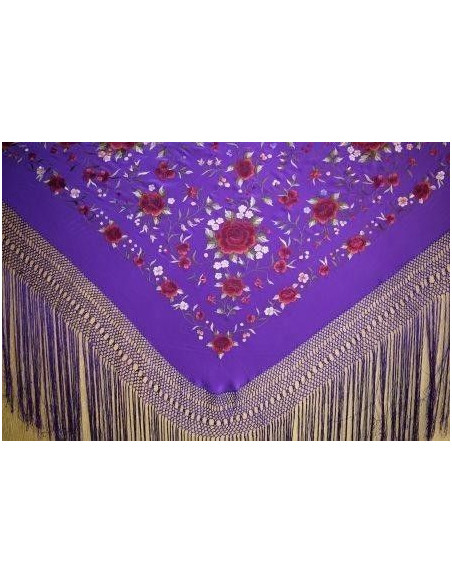 Mantón mano seda 130cm