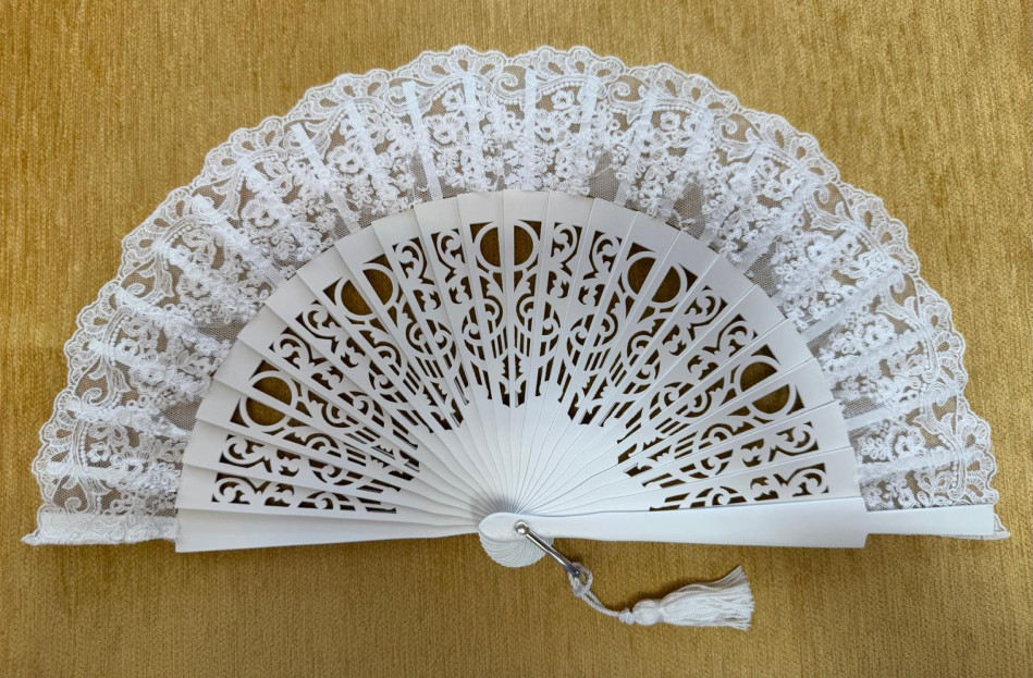Abanico encaje novia