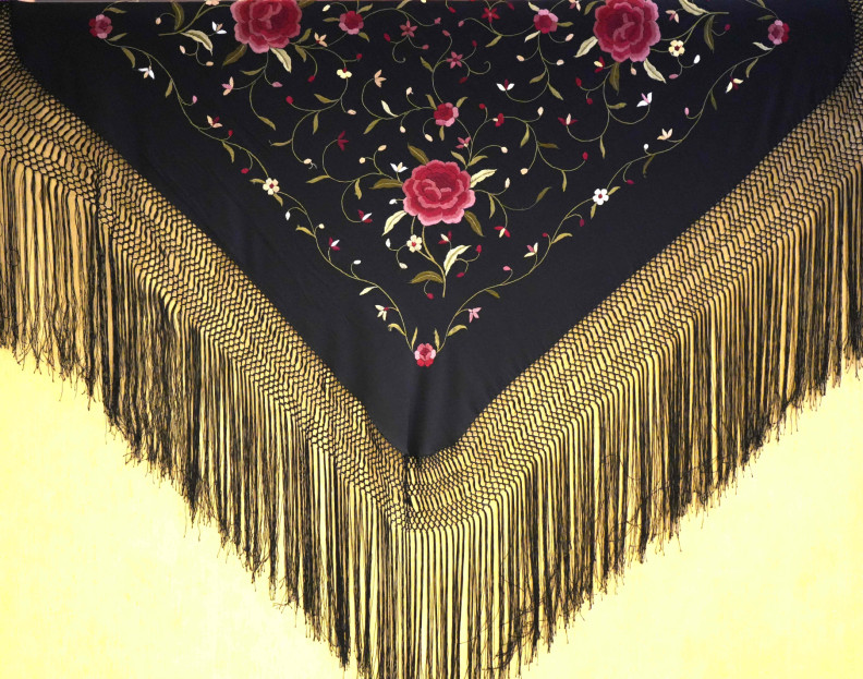 Mantón mano seda 115cm