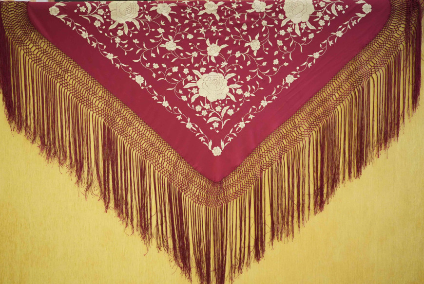 Mantón mano seda 115cm