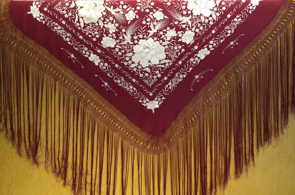Mantón mano seda 115cm