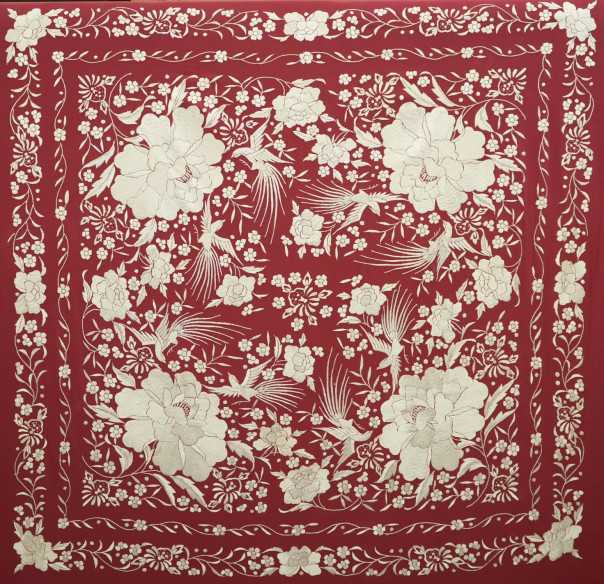 Mantón mano seda 115cm