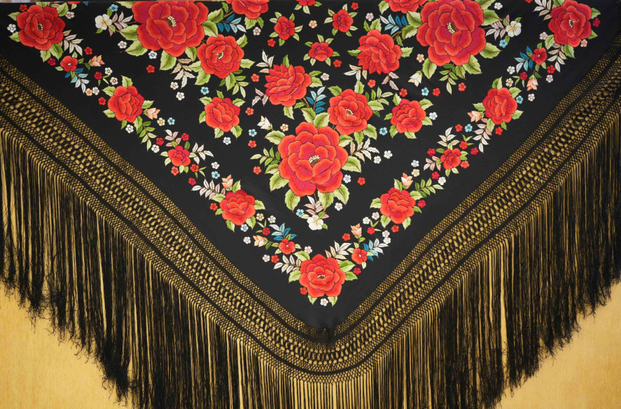 Mantón mano seda 140cm