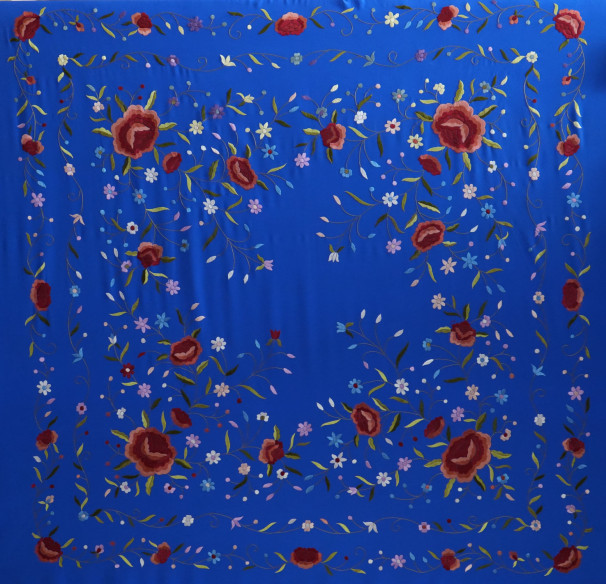 Mantón mano seda 140cm