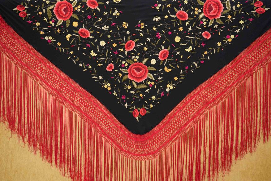 Mantón mano seda 140cm