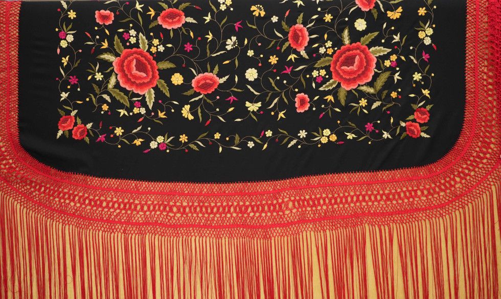 Mantón mano seda 140cm