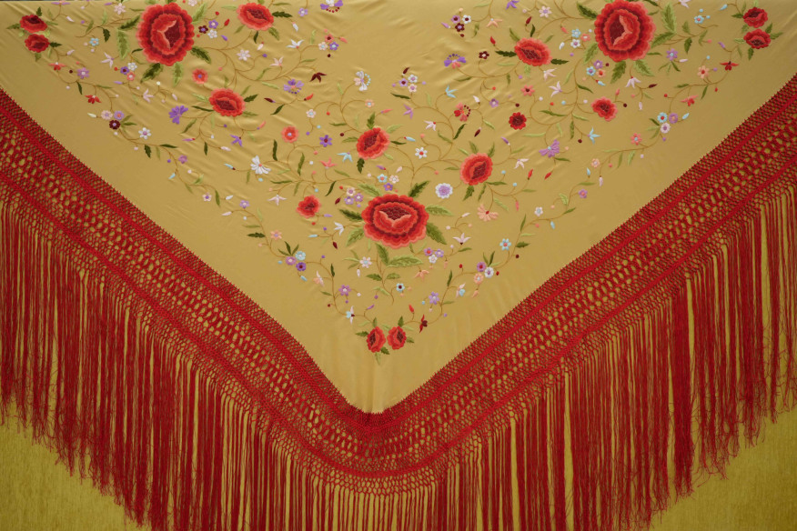 Mantón mano seda 140cm