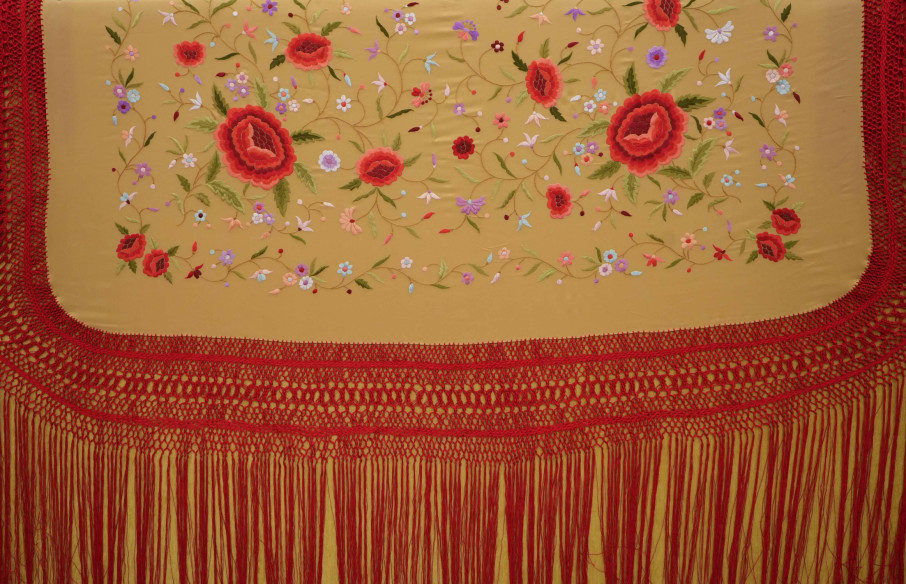 Mantón mano seda 140cm