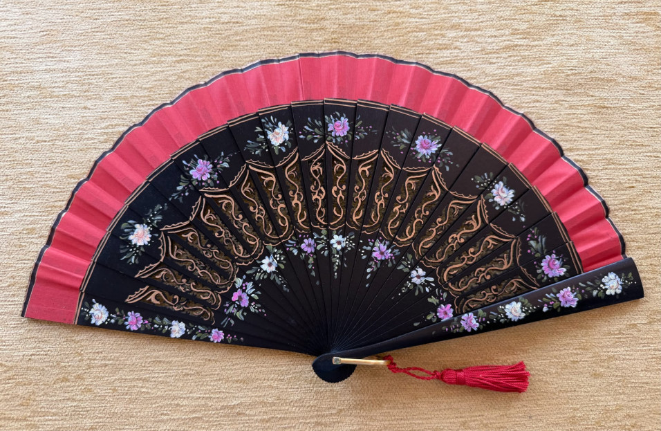 Abanico baraja flores