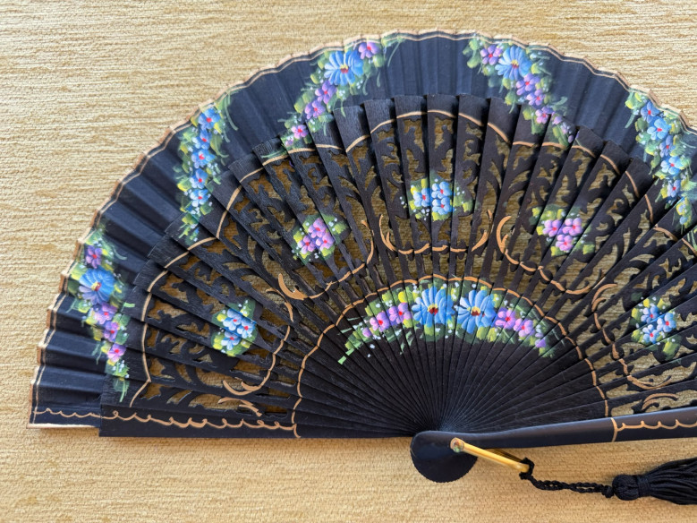 Abanico bolso flores