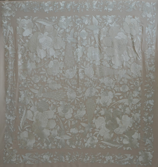 Mantón mano seda 130cm