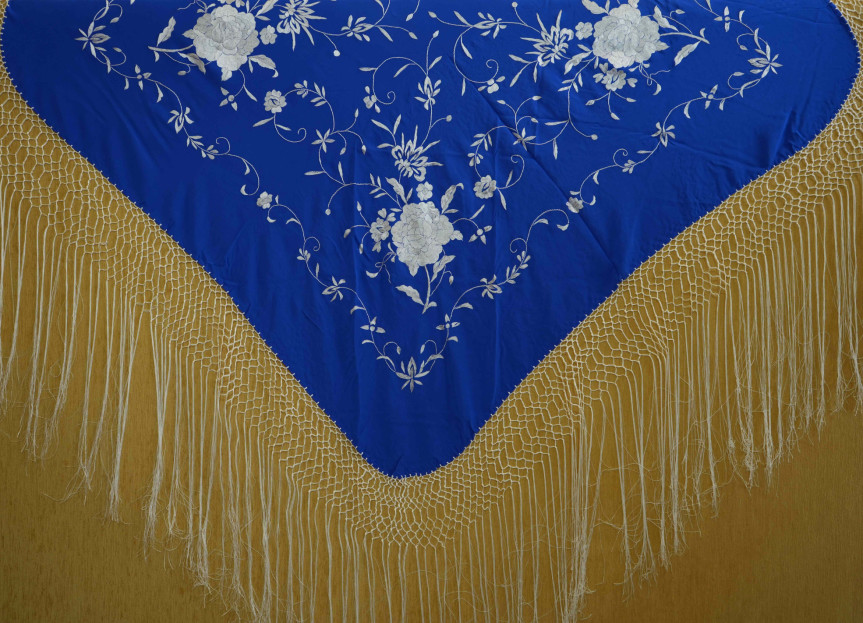 Mantón mano seda 110cm
